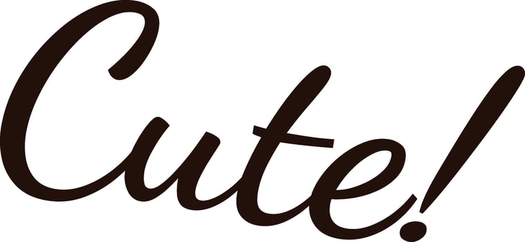 Cute Lettering Sticker Illustration vector