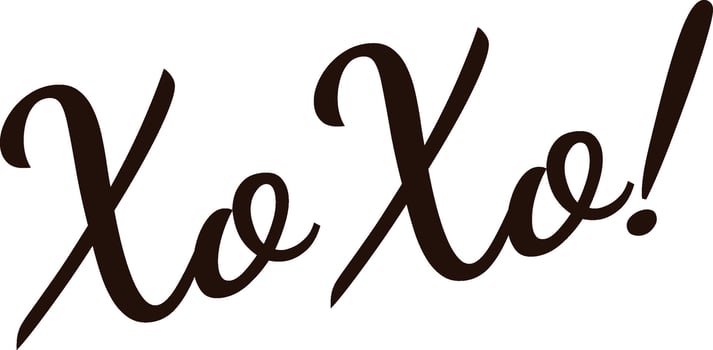 Xo Xo Lettering Sticker vector