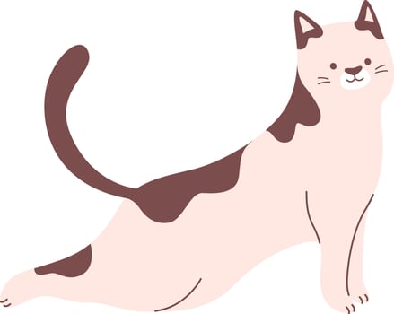 Cat Doing Stretching vector