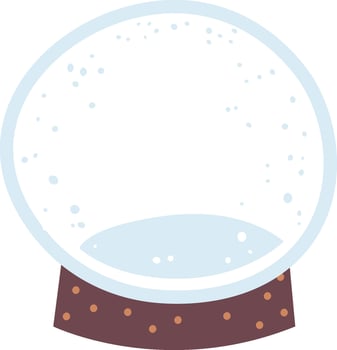 Christmas Snow Glob Flat Illustration Icon vector