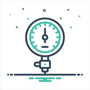 Mix icon tire-pressure vector
