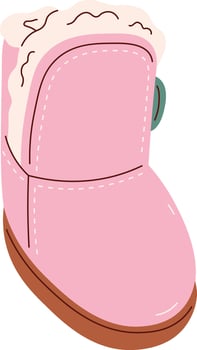 Winter Warm Children's Shoe Illustration vector