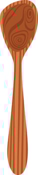 Spoon Wooden Utensil vector