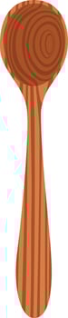 Spoon Wooden Utensil Illustration vector