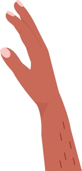 Woman Hair Body Positive Hands Illustration vector
