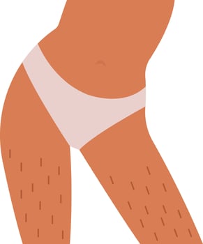 Woman Hair Body Positive Legs Illustration vector