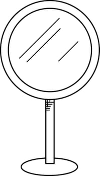 Hand Mirror Outline vector