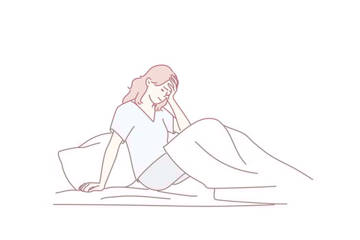 Mental disorder, loneliness, depression concept. vector