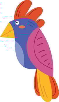 Parrot Bird Doodle vector