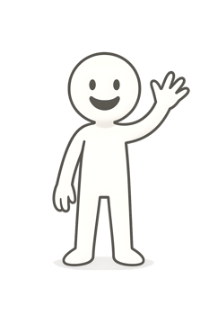 Happy Waving Stickman Icon png