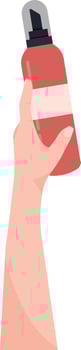 Hand Holding Cream Bottle vector