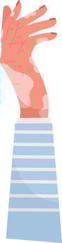 Flat Illustration Human Vitiligo Hand vector