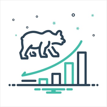 Mix icon bear-market vector