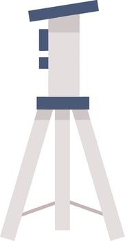 Tripod Device For Telescope Flat Illustration vector