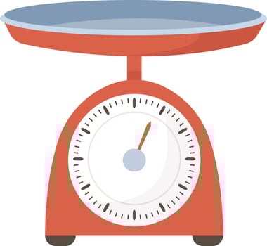 Weighting Scale Store Flat Illustration Hand Drawn Icon vector