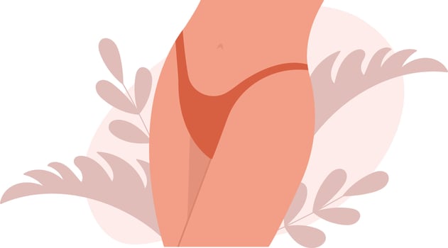 Woman Body Floral Sticker Icon vector