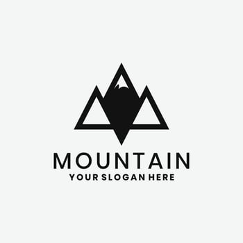 Mountain peak logo, abstract mountain vector