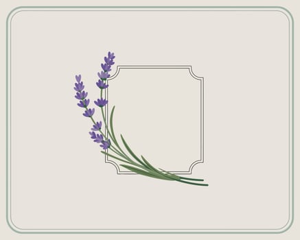 Alternative Medicine Label with Minimalist Botanical Floral Design vector