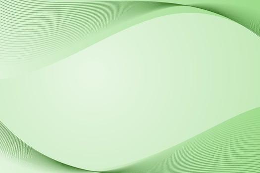 Minimal green background with curved line accents vector