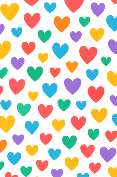 Colorful Love Heart Pattern png