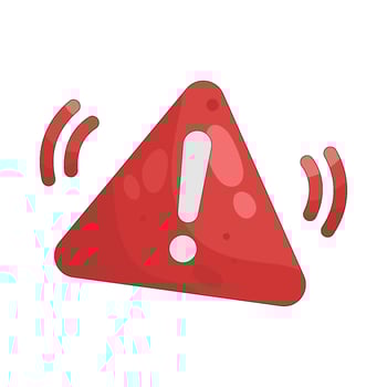 Illustration of Red Alert Exclamation Sign vector