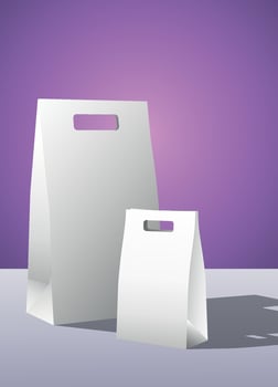 Paper Bag Mockup for Packaging vector