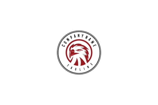 Bald Eagle Circle Emblem Animal Bird American Wildlife Freedom Predator vector