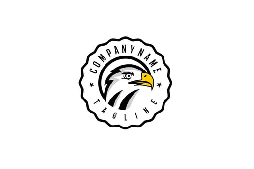 Bald Eagle Circle Emblem Animal Bird American Wildlife Freedom vector