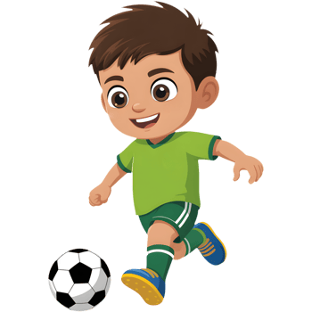 Boy Playing Soccer with Ball png