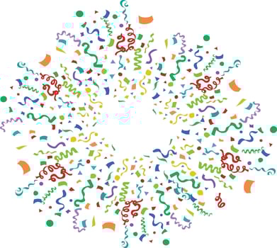 Colorful Confetti, Paper Confetti Design vector