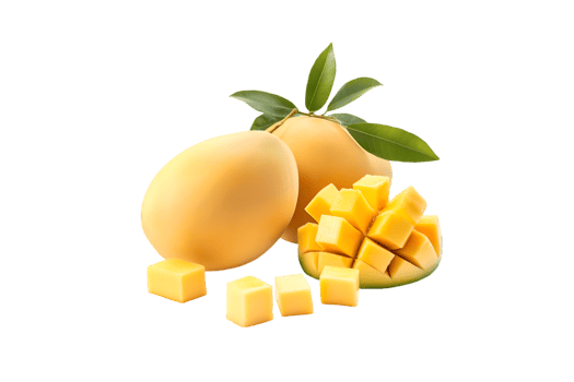 Ripe Mangoes Freshly Cut Cubes Delicious Tropical Fruit png