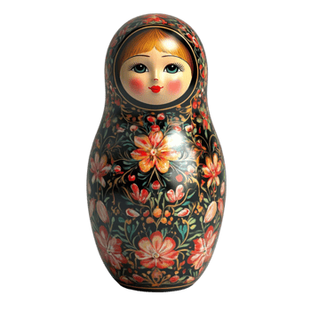 Traditional Nesting Doll Frame png