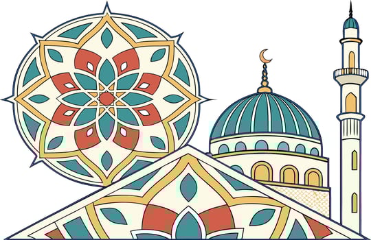 Lifelike Islamic Culture Heritage Artwork Detailed Islamic Culture Architecture Illustration vector