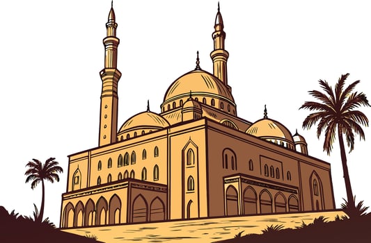 Realistic Islamic Culture Traditional Illustration Lifelike Islamic Culture Heritage Artwork vector