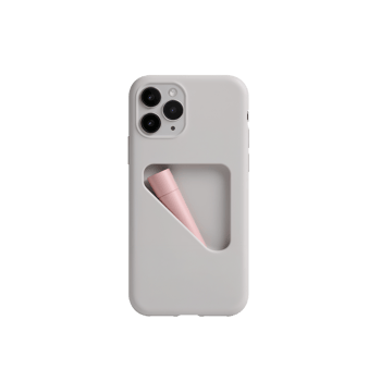 Minimalist phone case design with a distinctive cut-out revealing a pop of color modern aesthetic png