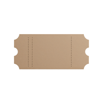 Vintage paper admission coupon with perforated lines invitation card for entry events png