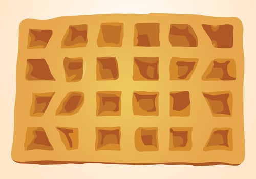 illustration of waffle isolated on white background vector