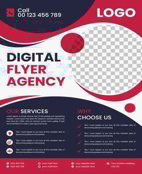 Professional digital flyer design services vector
