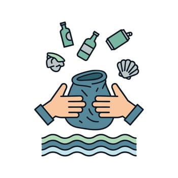 International Coastal Cleanup Action Set vector