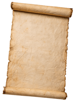 Parchment scroll ancient papyrus isolated transparent background png
