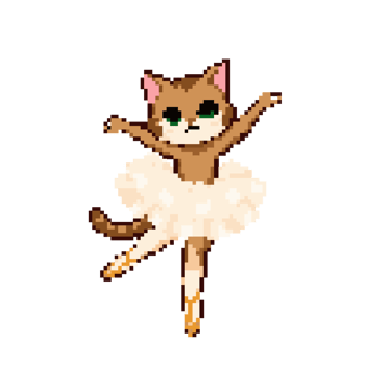 Dancing Cat in a Tutu png