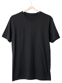black blank tshirt isolated png