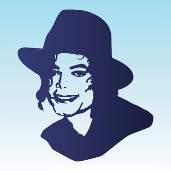 Michael jackson silhouette design vector