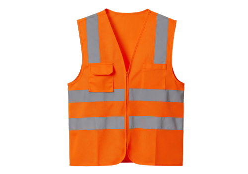 High visibility safety vest front view png