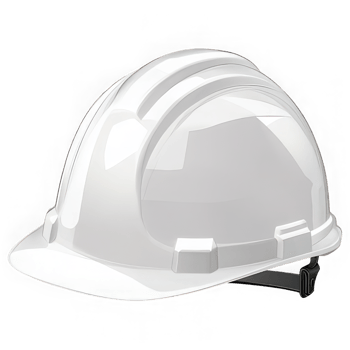 White Hard Hat Safety Helmet Isolated on Transparent Background construction protective gear png