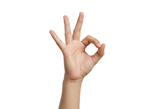 Hand gesture representing approval or satisfaction png