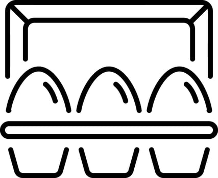 A line style icon showing egg panel vector