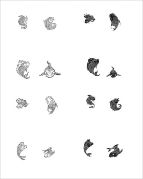 Graceful Koi Fish Pack for Japanese Art and Aquatic Designs vector