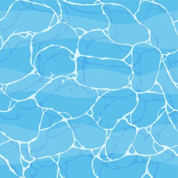 Water surface background. Reflections on the water. Texture of surface water top view. Seamless pattern. vector