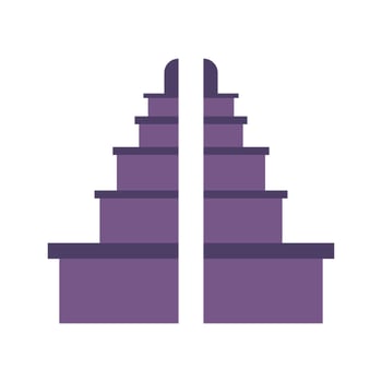 Stylized Purple Staircase with Central Opening vector